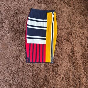 Tommy Hilfiger Navy skirt with Vibrant Stripes